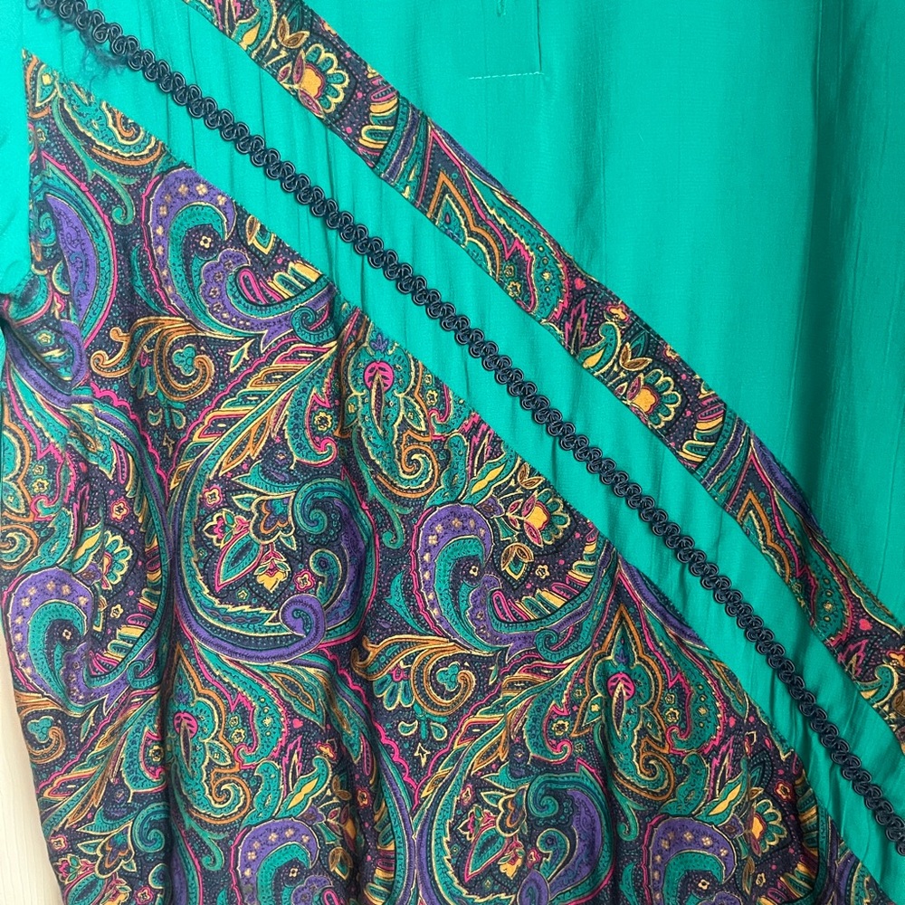 Alfred Dunner Turquoise Button-Up Top - Picture 2 of 6